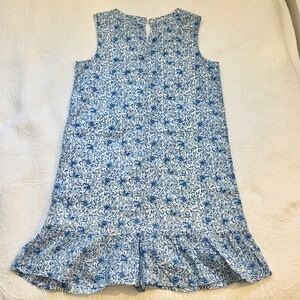 Vineyard Vines Blue and White Floral Cotton Kids Dress size 10